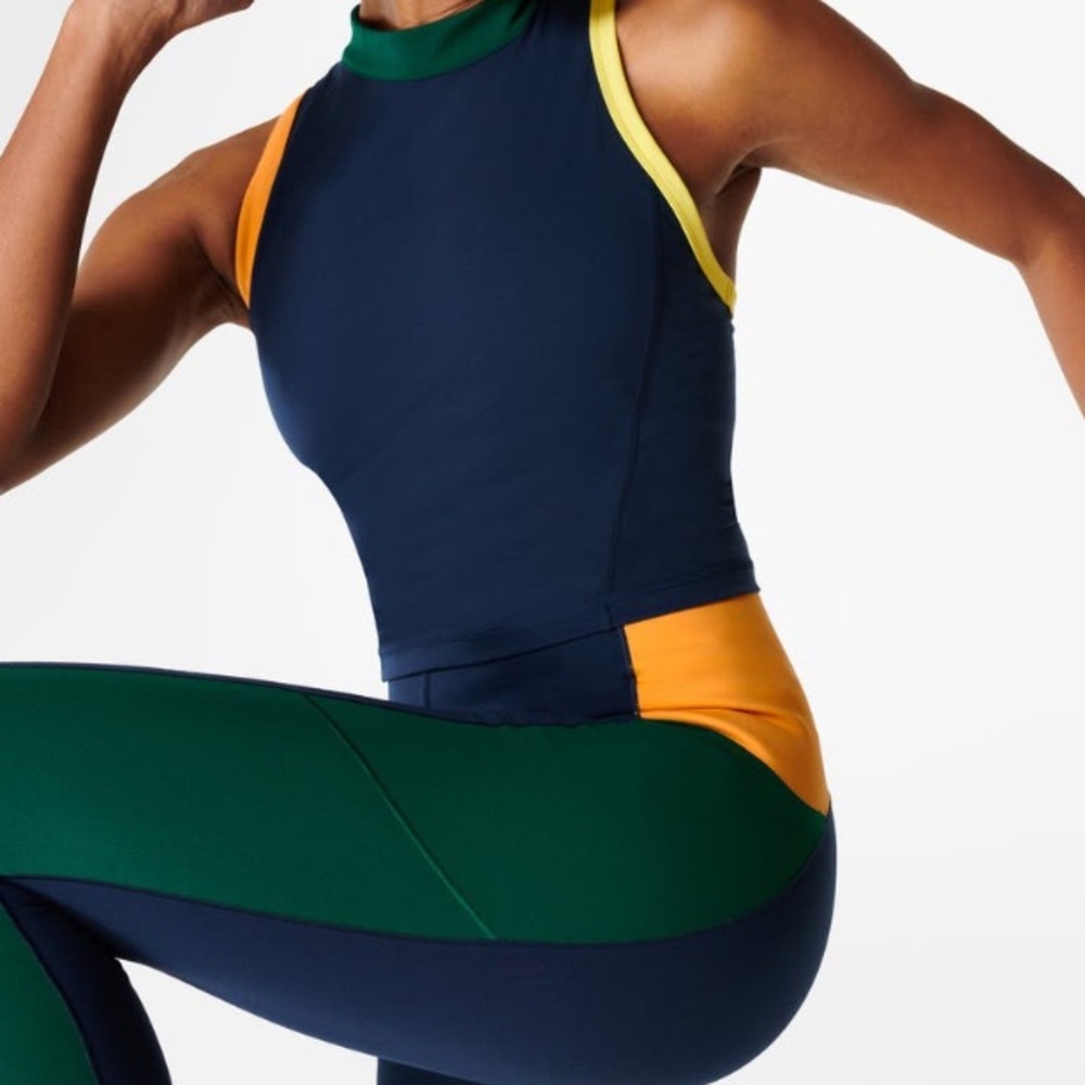 Sweaty Betty Power Zip Back Crop Top - Small